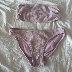 Lavender Bandeau Bikini Set